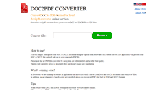 Desktop Screenshot of doc2pdfconverter.com