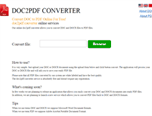 Tablet Screenshot of doc2pdfconverter.com